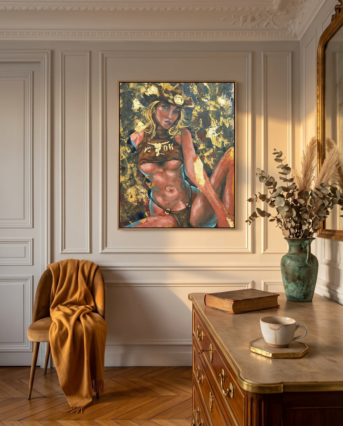 Deelee (Golden Girl) in a room: an impression, not a measurement