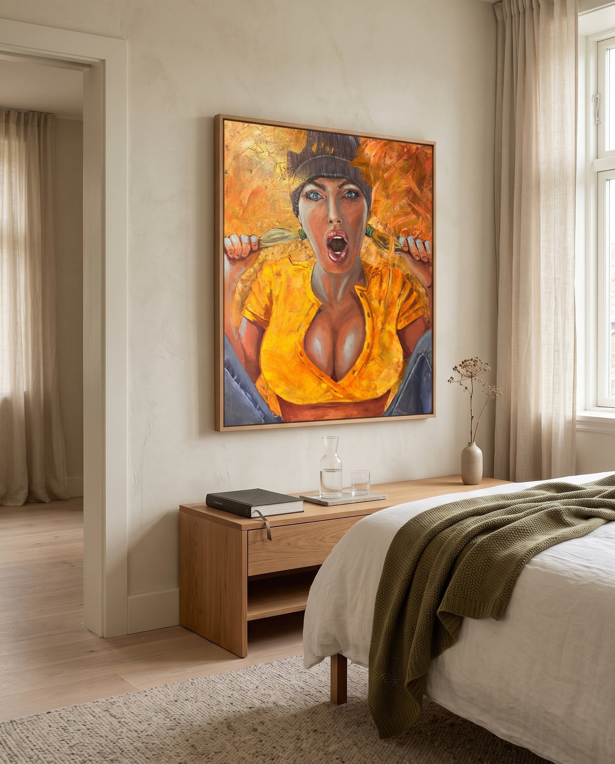 Kayleigh (Green Straps) in een kamer: een impressie, geen maat