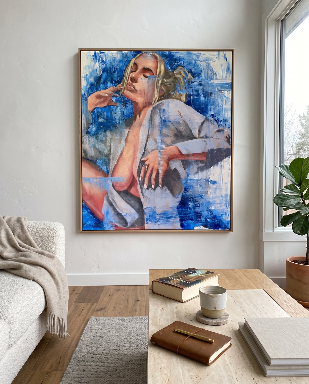Lindsey (White Blouse) in a room: an impression, not a measurement