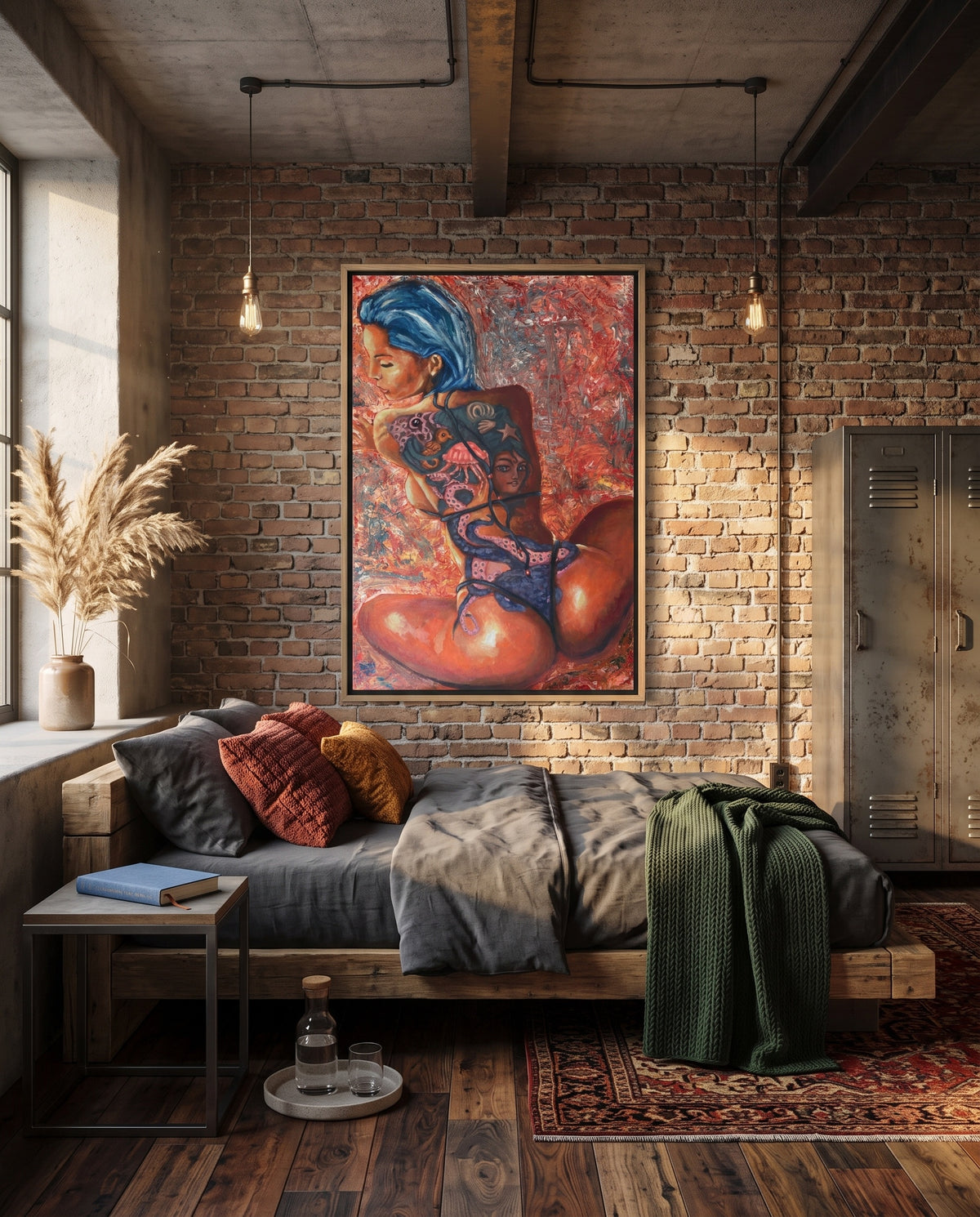 Riae (Bathing in Red) in een kamer: een impressie, geen maat