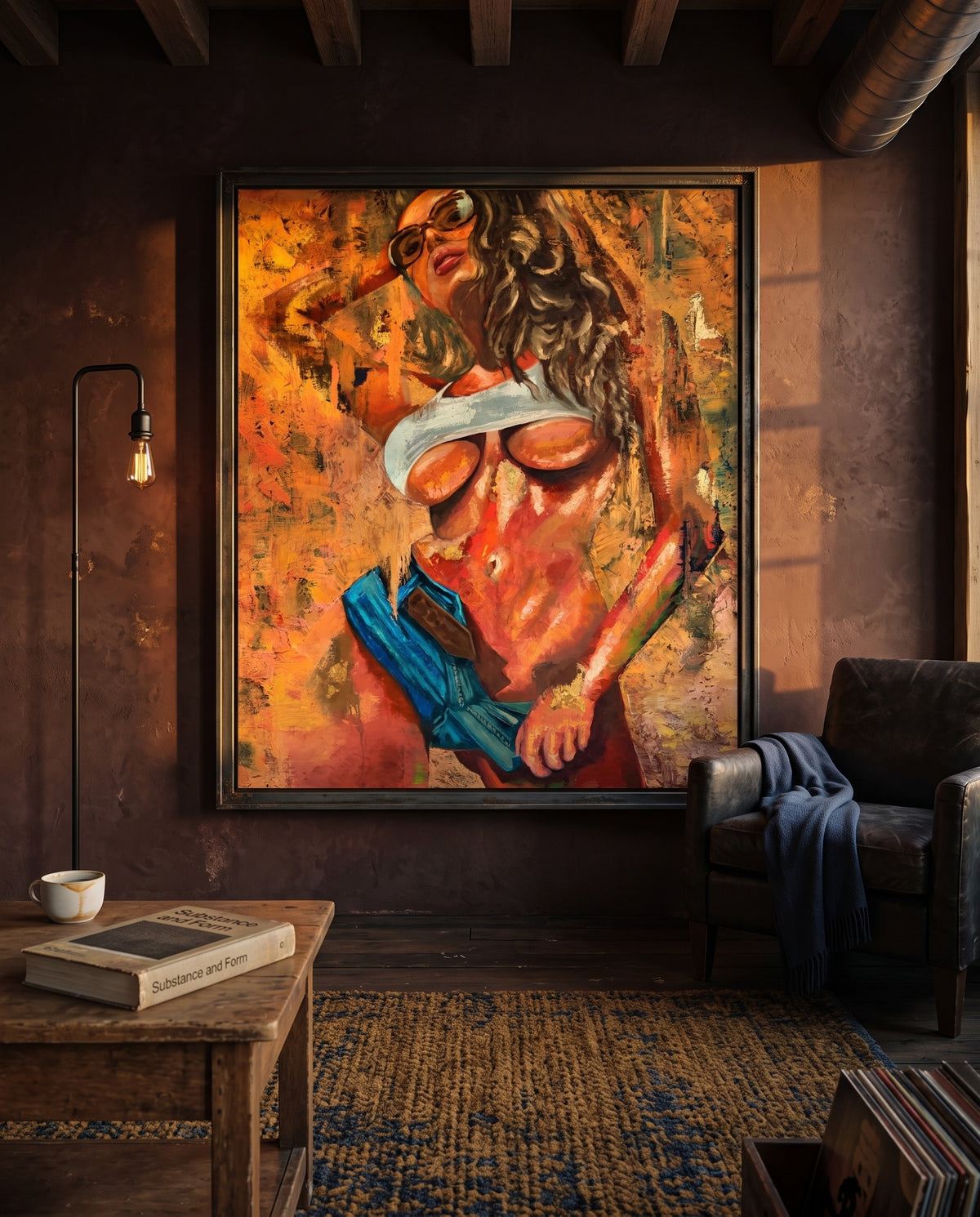 Katrina (Gold Leaf) in a room: an impression, not a measurement